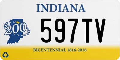 IN license plate 597TV