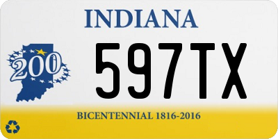 IN license plate 597TX