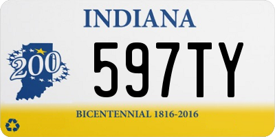 IN license plate 597TY