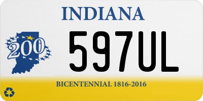 IN license plate 597UL