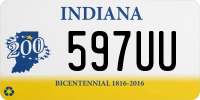 IN license plate 597UU