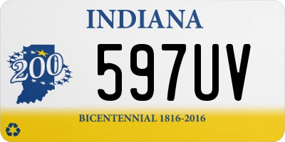 IN license plate 597UV