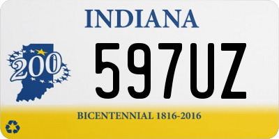 IN license plate 597UZ