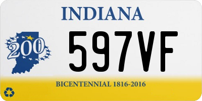 IN license plate 597VF