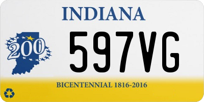 IN license plate 597VG