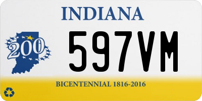 IN license plate 597VM