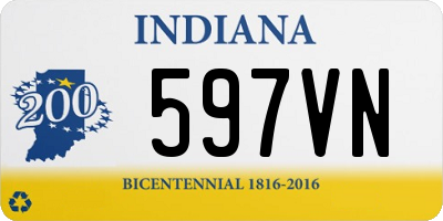 IN license plate 597VN