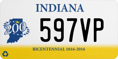 IN license plate 597VP
