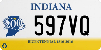 IN license plate 597VQ