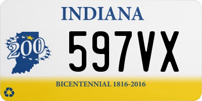 IN license plate 597VX