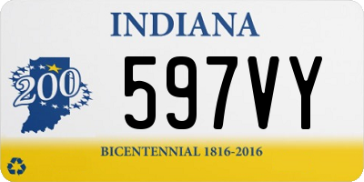IN license plate 597VY
