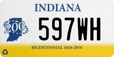 IN license plate 597WH