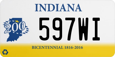 IN license plate 597WI
