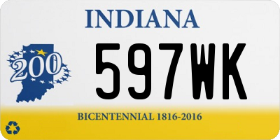 IN license plate 597WK