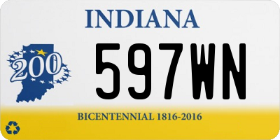 IN license plate 597WN