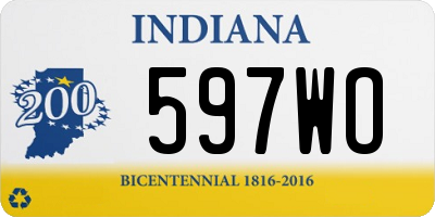 IN license plate 597WO