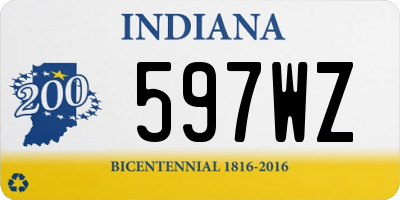IN license plate 597WZ