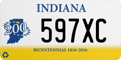 IN license plate 597XC