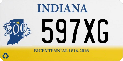 IN license plate 597XG