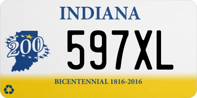 IN license plate 597XL