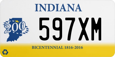 IN license plate 597XM