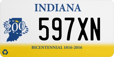 IN license plate 597XN