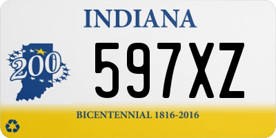 IN license plate 597XZ