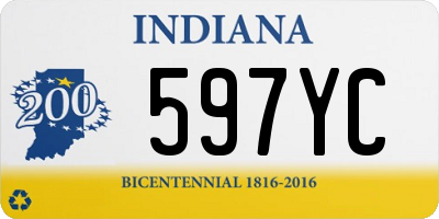 IN license plate 597YC