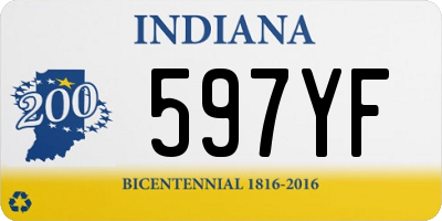 IN license plate 597YF