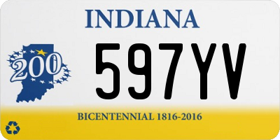 IN license plate 597YV