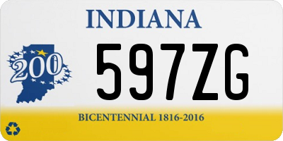 IN license plate 597ZG