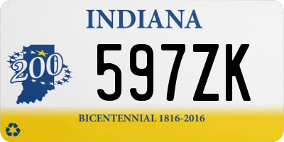 IN license plate 597ZK