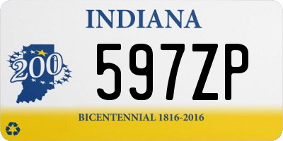 IN license plate 597ZP