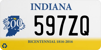 IN license plate 597ZQ