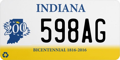 IN license plate 598AG