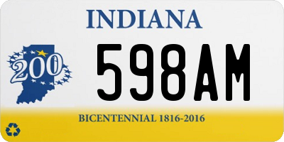 IN license plate 598AM