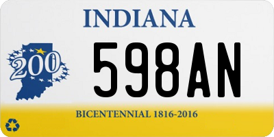 IN license plate 598AN