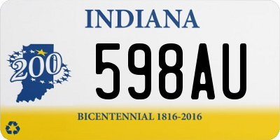 IN license plate 598AU