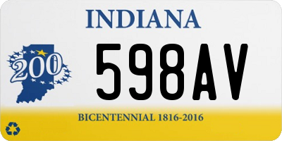 IN license plate 598AV