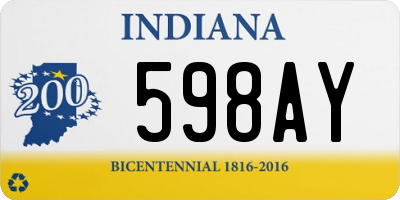 IN license plate 598AY