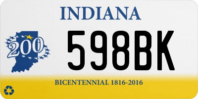 IN license plate 598BK