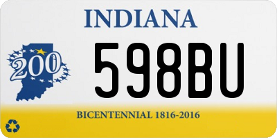 IN license plate 598BU