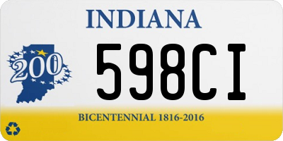 IN license plate 598CI