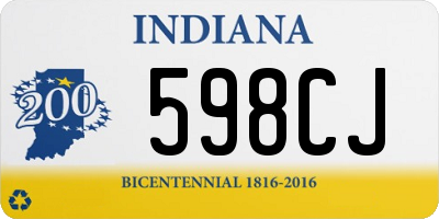 IN license plate 598CJ