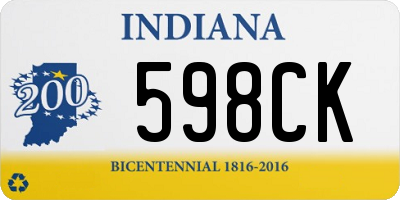 IN license plate 598CK