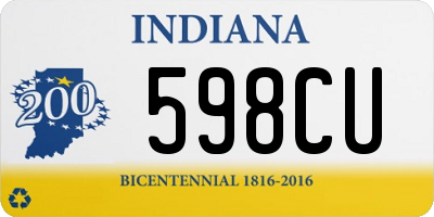 IN license plate 598CU