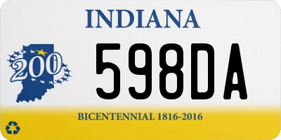 IN license plate 598DA