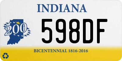 IN license plate 598DF