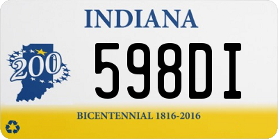 IN license plate 598DI