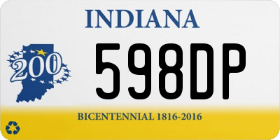 IN license plate 598DP